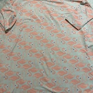 LuLaRoe Pastel Flamingo Print Top